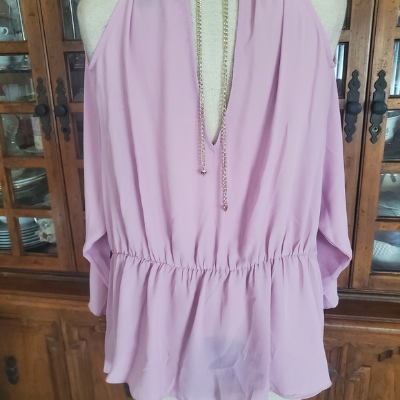 BOLD elements Purple Tunic with Cut Out Tie Front - Picture 5 of 8